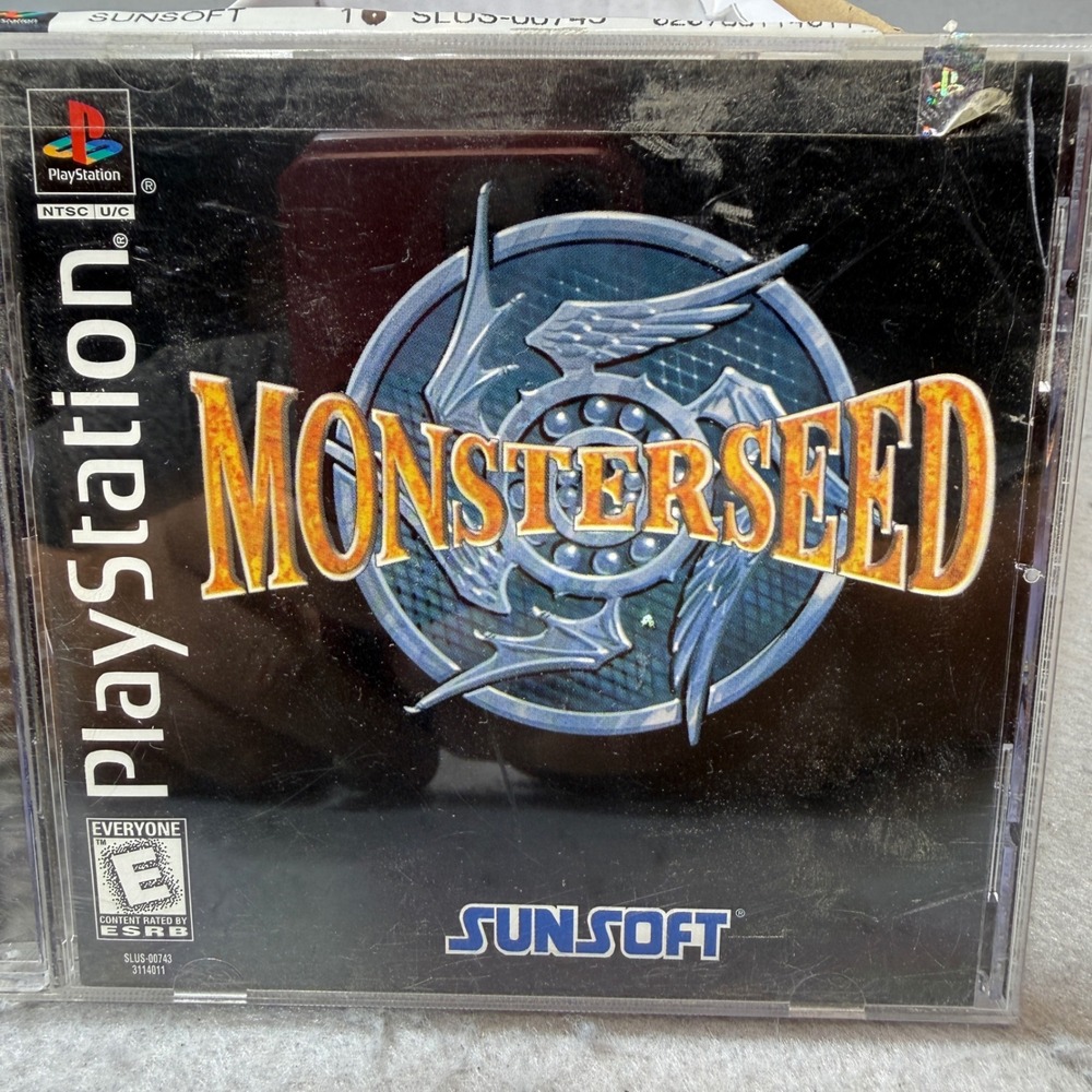 Sunsoft Monsterseed PlayStation 1 NTSC SLUS-00743 Blue Disc RPG Monster Tamer